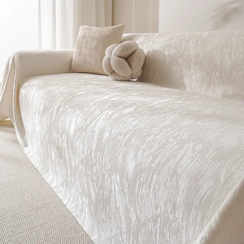 Plaid Canapé Chenille Élégance CREAMIX Beige-180X420cm