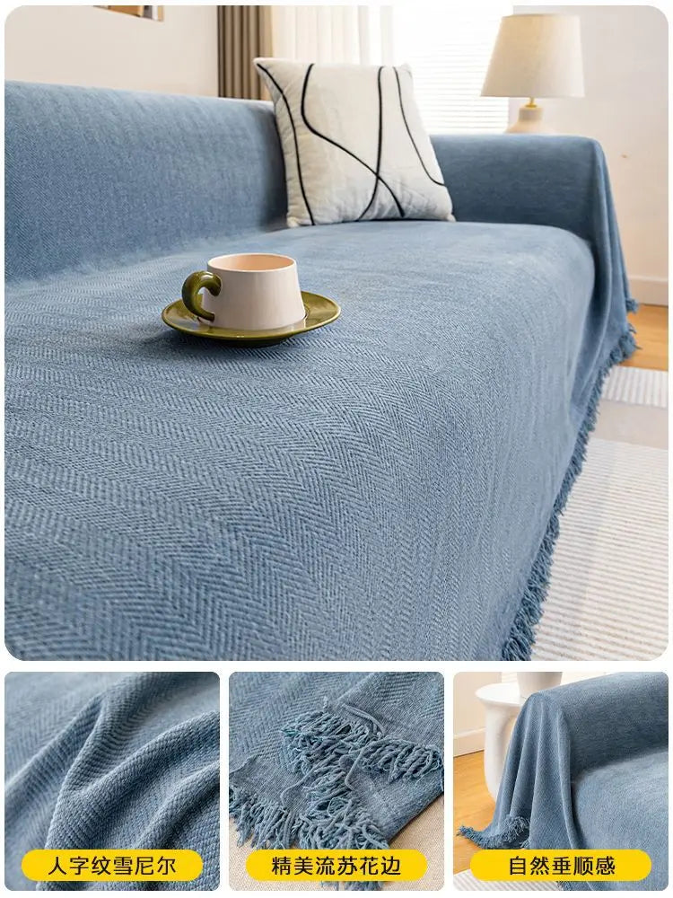 Plaid Canapé Chenille PROTECTOR Lake Blue-180x230cm