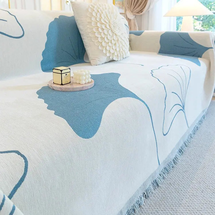 Plaid Canapé Chenille Simple LINAYA Blue-180X380cm