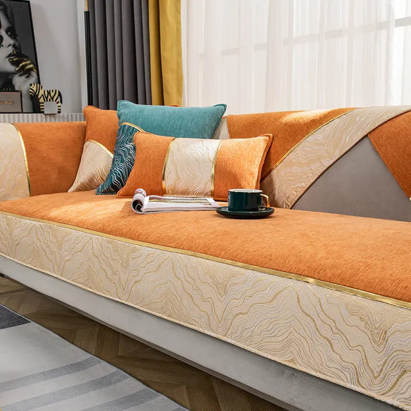 Plaid Canapé Chic Chenille LUXORA Orange-90x120