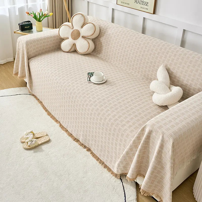 Plaid Canapé Coton Nordic CLOVER Cocoa Coffee-180x180cm