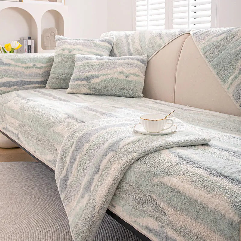 Plaid Canapé Doux FranceVogue Sky Light Green-70X180