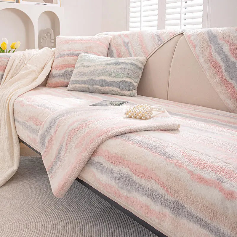 Plaid Canapé Doux FranceVogue Cherry Blossom Powder-90X320