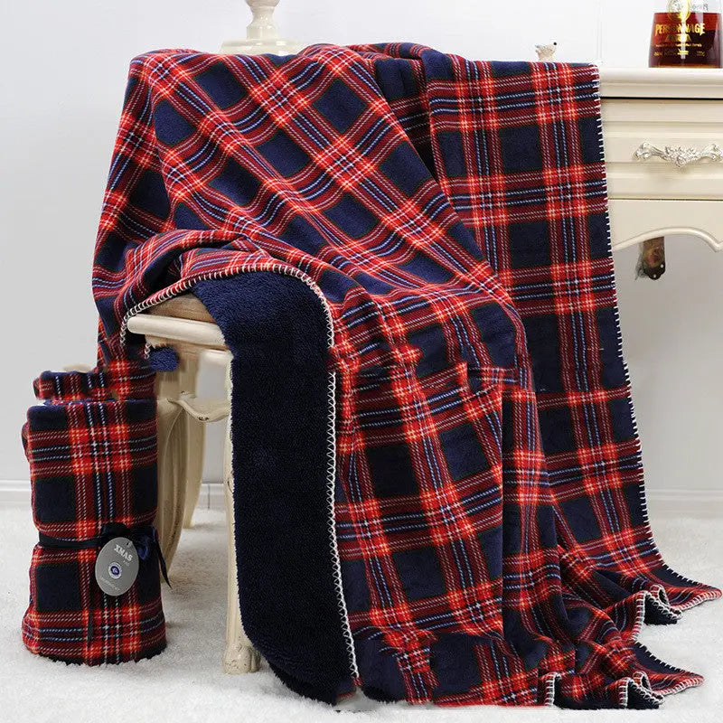 Plaid Canapé Flanelle Doux NORDYX Blue-130x80cm