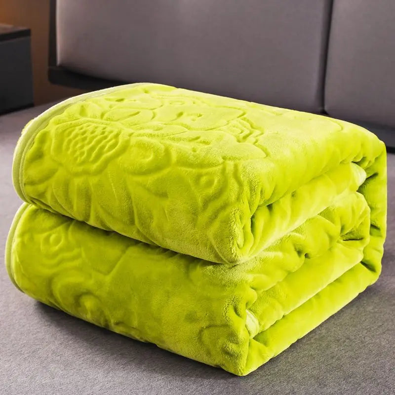 Plaid Canapé Flanelle Moderne ROSILO 150x200cm-light green