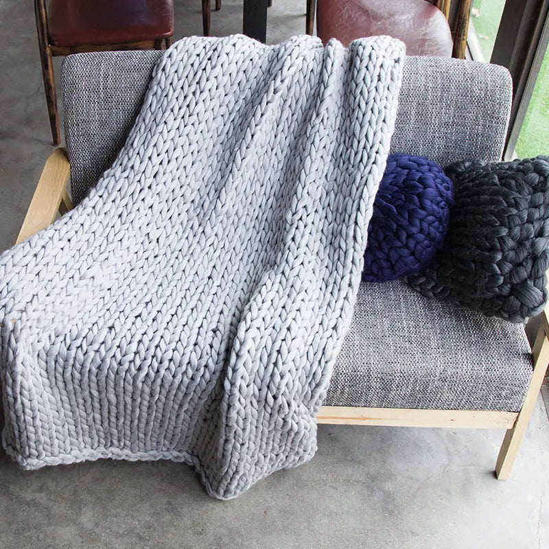 Plaid Canapé Jacquard TREVIS Light Grey-60x60cm