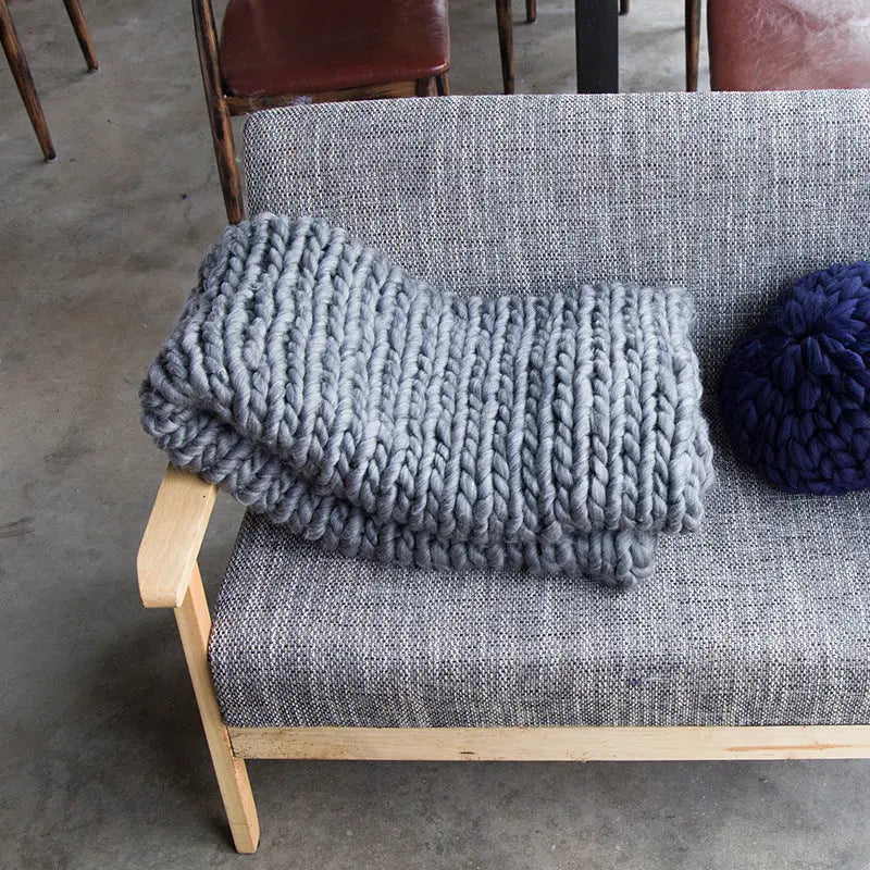 Plaid Canapé Jacquard TREVIS Dark Grey-100x120cm
