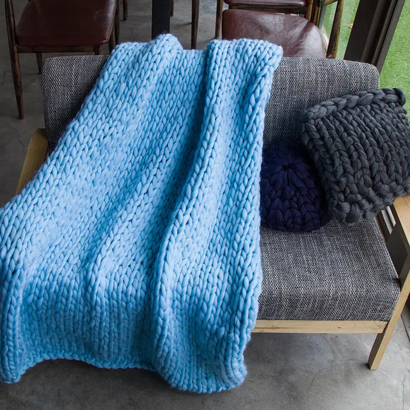 Plaid Canapé Jacquard TREVIS Sky blue-200x200cm
