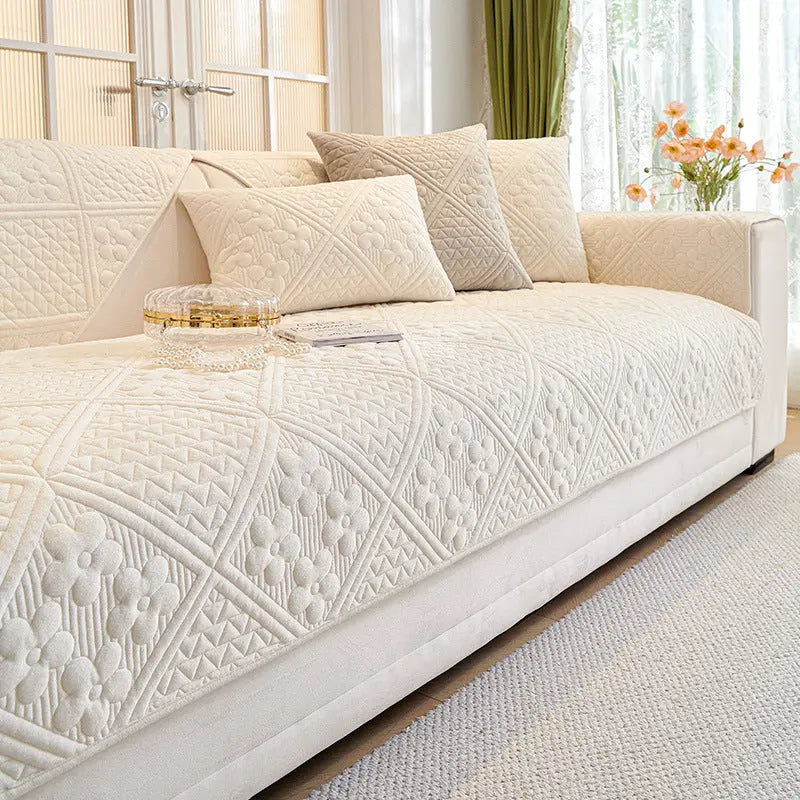 Plaid Canapé Luxe Antidérapant Luxin Beige-70X180cm
