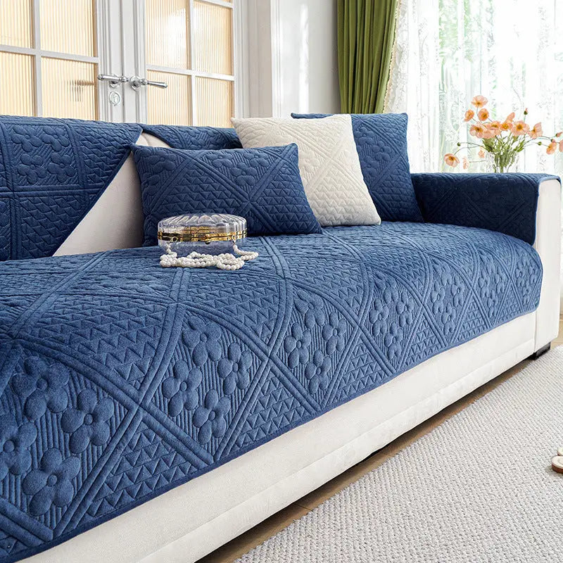 Plaid Canapé Luxe Antidérapant Luxin Blue-90X90cm