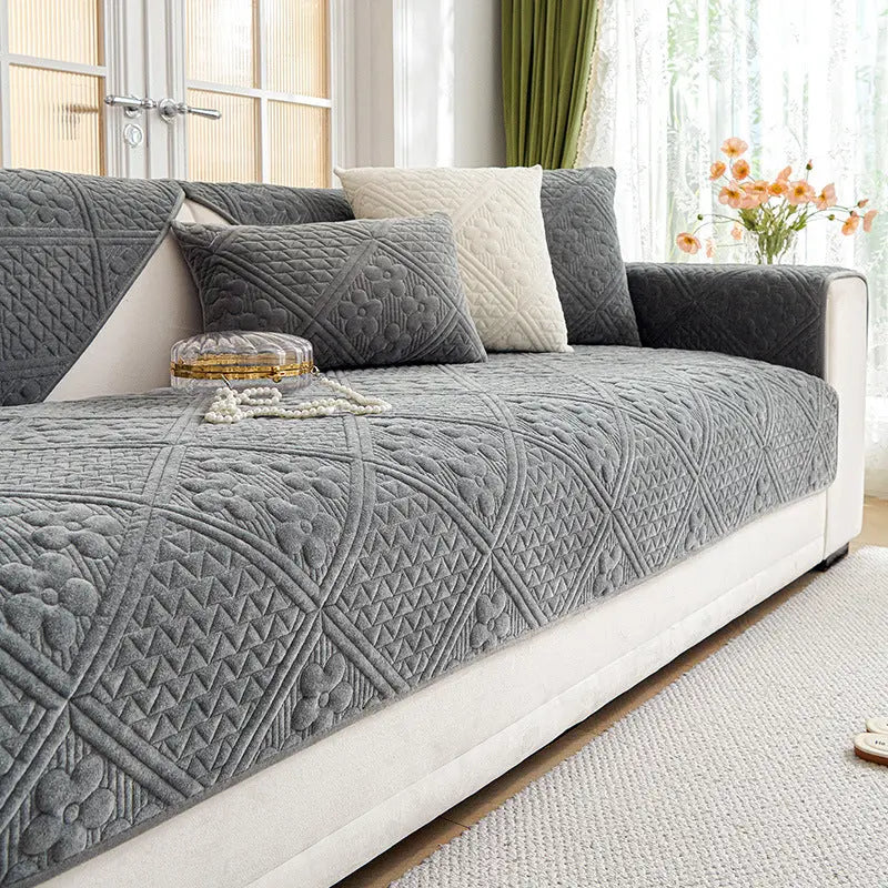 Plaid Canapé Luxe Antidérapant Luxin Gray-70X70cm