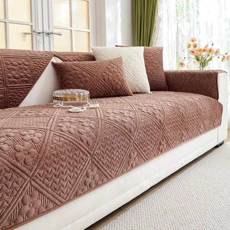 Plaid Canapé Luxe Antidérapant Luxin Brown-90X70cm