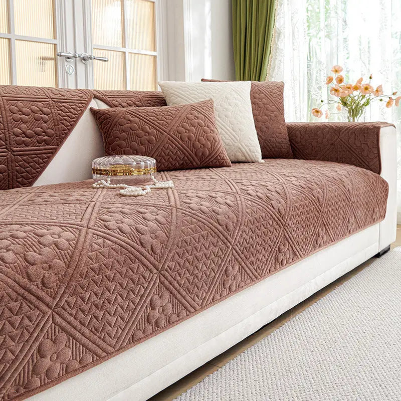 Plaid Canapé Luxe Antidérapant Luxin Brown-90X210cm