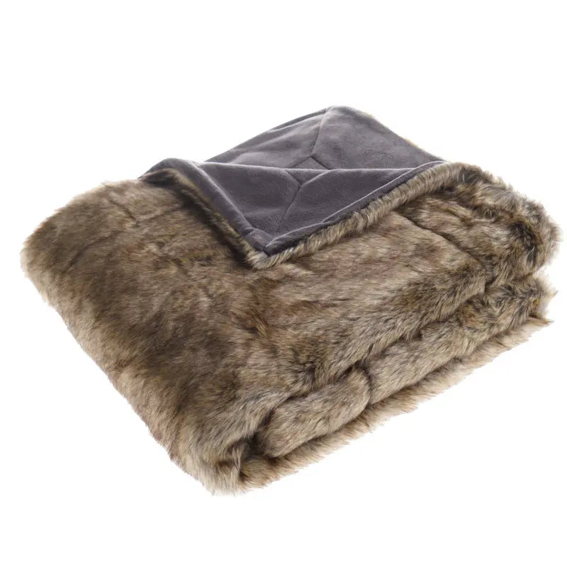 Plaid Canapé Luxueux HEVANA Brown-127x152cm