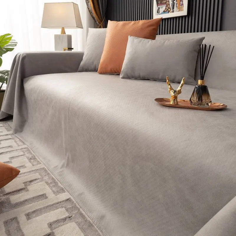 Plaid Canapé Moderne BLOSSOM Light Grey-210x90cm