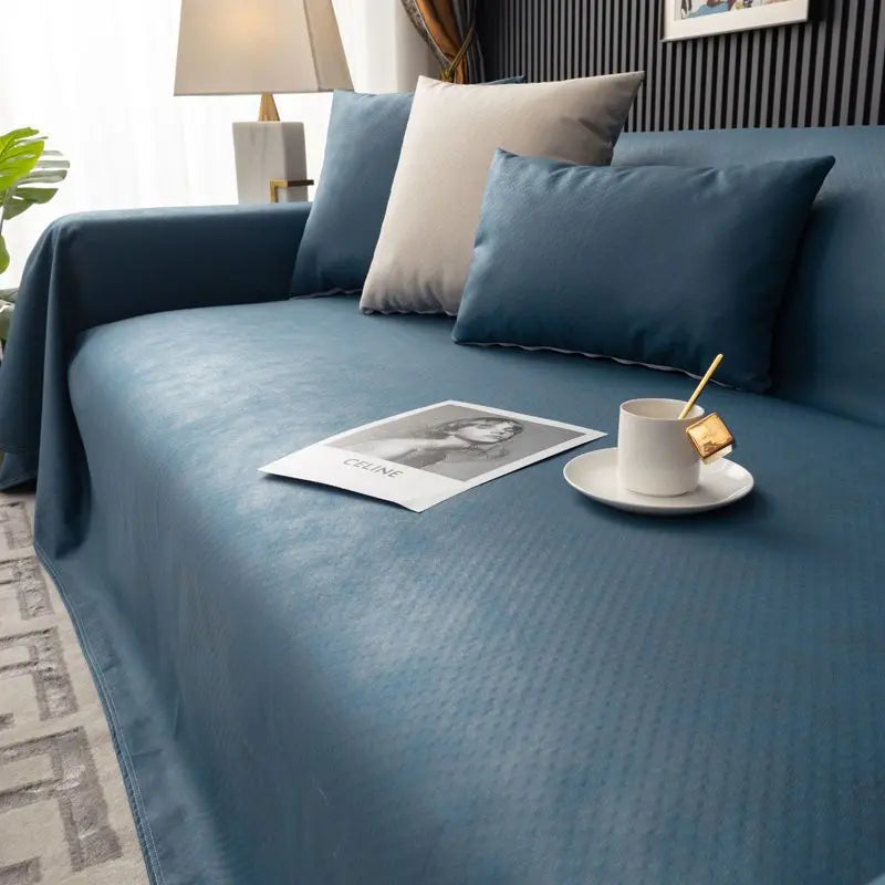 Plaid Canapé Moderne BLOSSOM Dark Blue-210x90cm