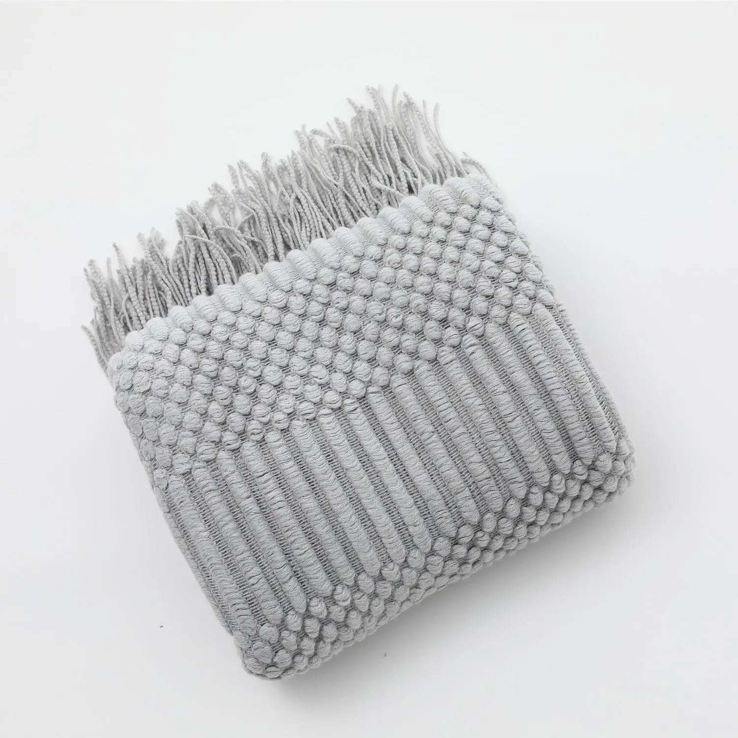 Plaid Canapé Moderne NordicHug Light Gray-130X230CM Including Tassels