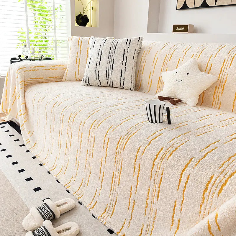 Plaid Canapé Moderne Polyester ARMONY Orange-180x260