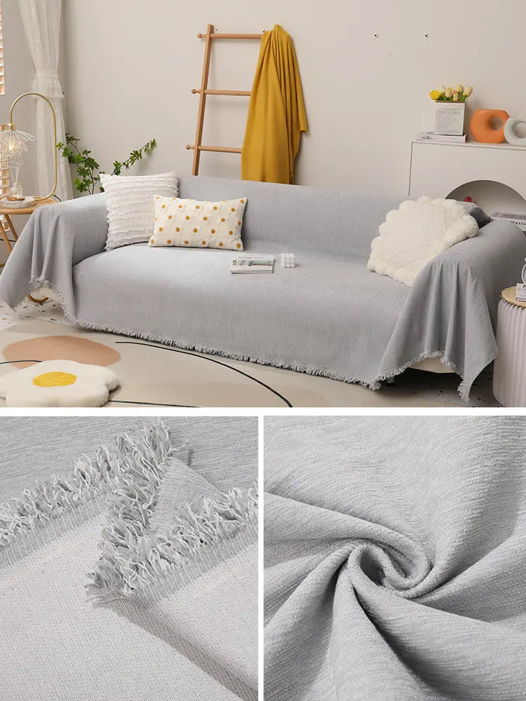 Plaid Canapé Multifonctionnal SOLARI Yb Youyun Smoky Gray-180x260cm