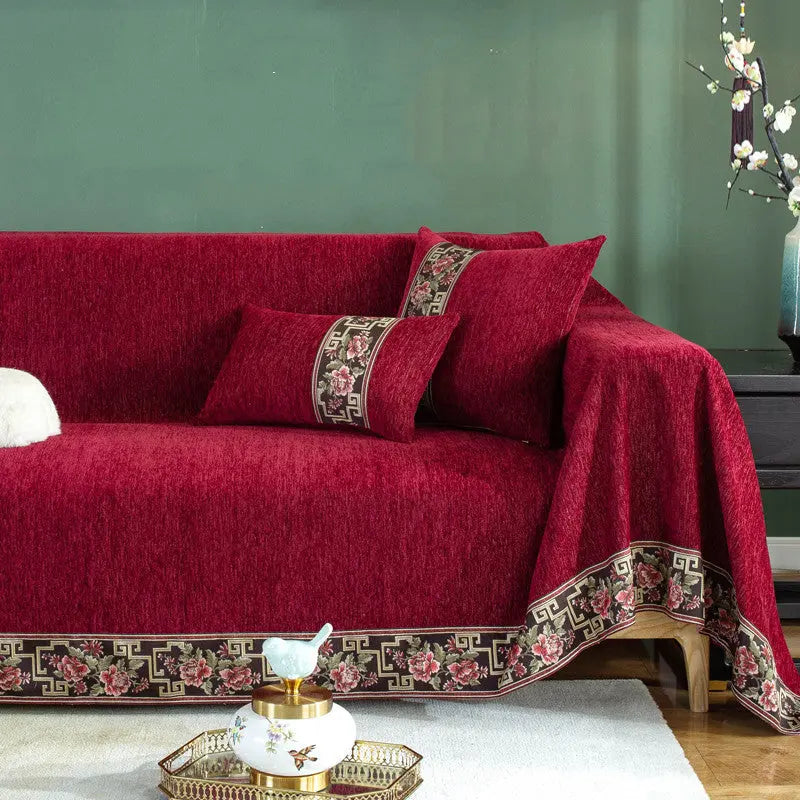 Plaid Canapé Universel DRUNKFLR Red-Double 180x260