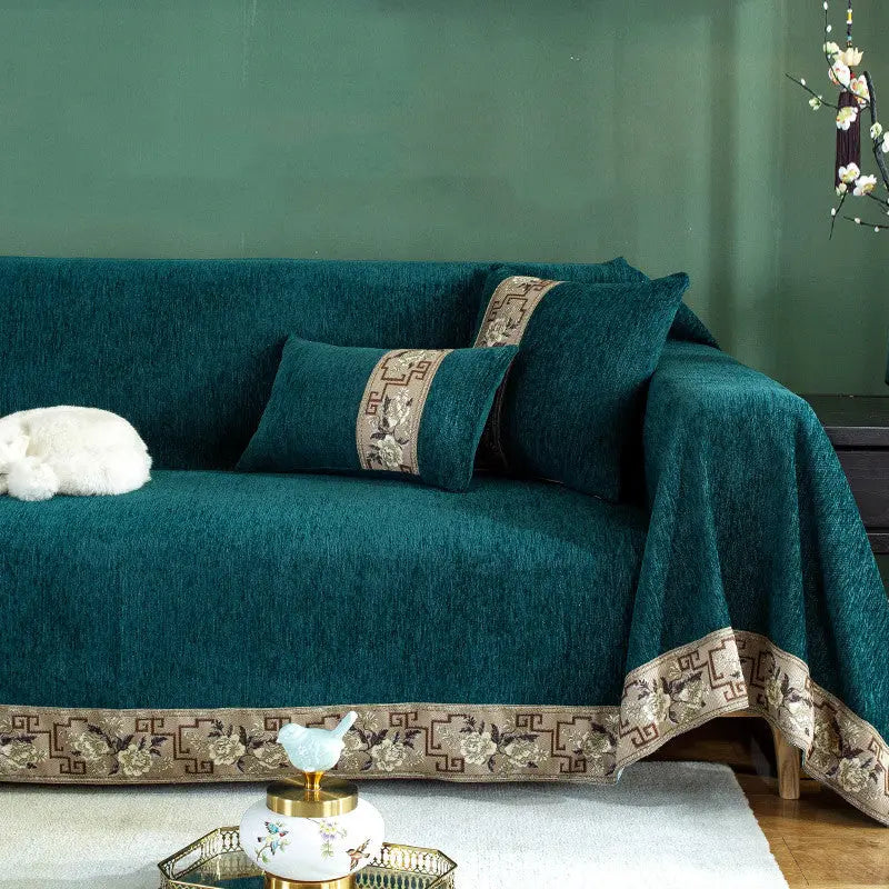 Plaid Canapé Universel DRUNKFLR Green-Double 180x260