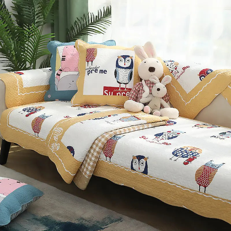 Plaid Canapé Universel MONICA Cartoon Owl-70x210cm
