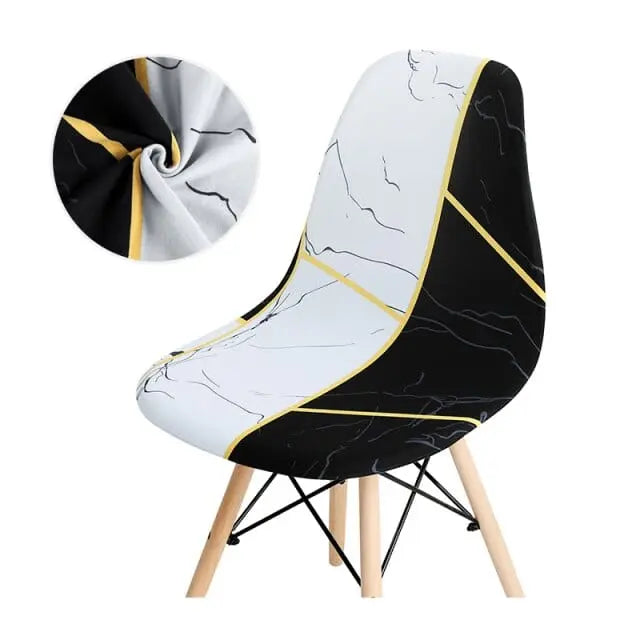 SCANBLACK - Housse de chaise scandinave imprimé - Housse De France