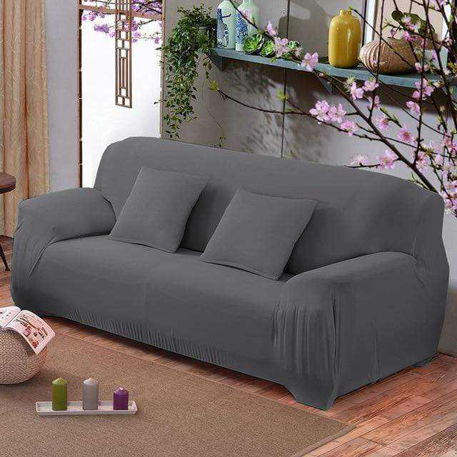 Protection canapé microfibre SLIM extensible avec coussins décoratifs assortis