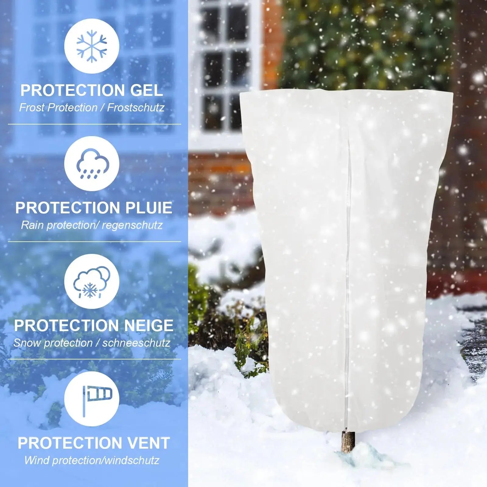 Sac Antigel Hiver Polaire PLANTOS Housse de France