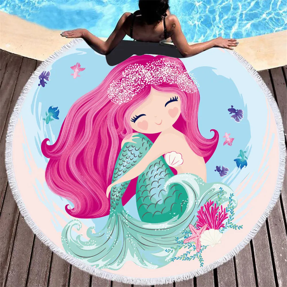 Serviette De Plage Sirène Rose MELODY