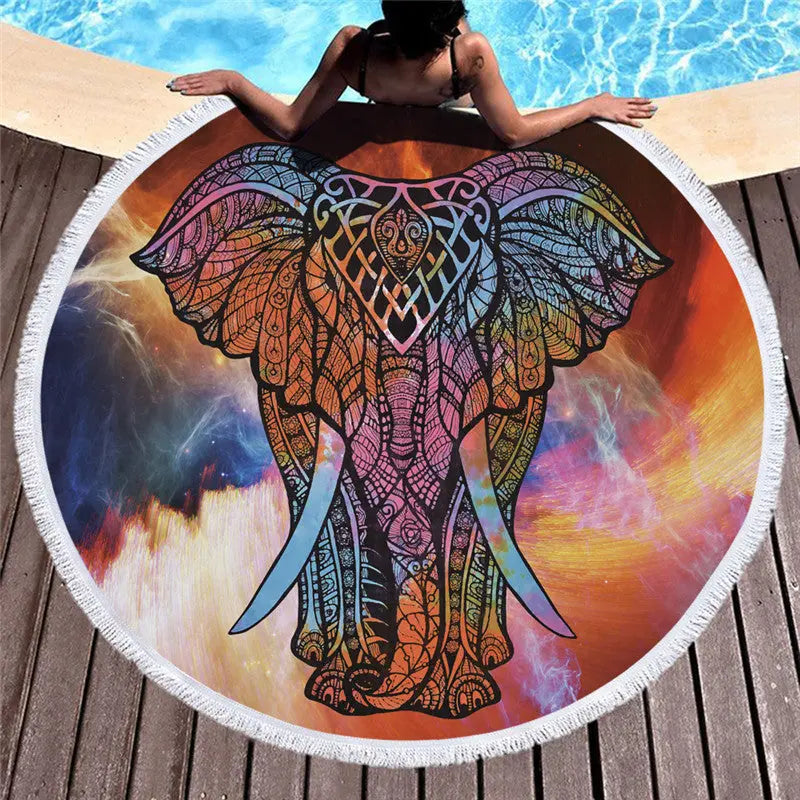 Serviette de Plage Fleurie VIVALIA D-300g