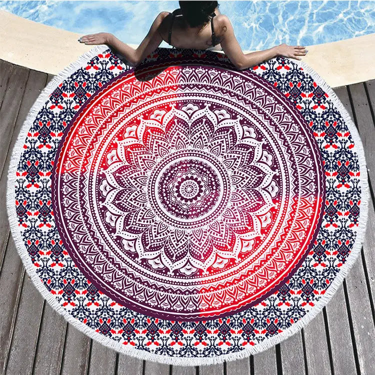 Serviette de Plage Imprimée ELLIOS ST00059-Diameter 150cm Weight 540g