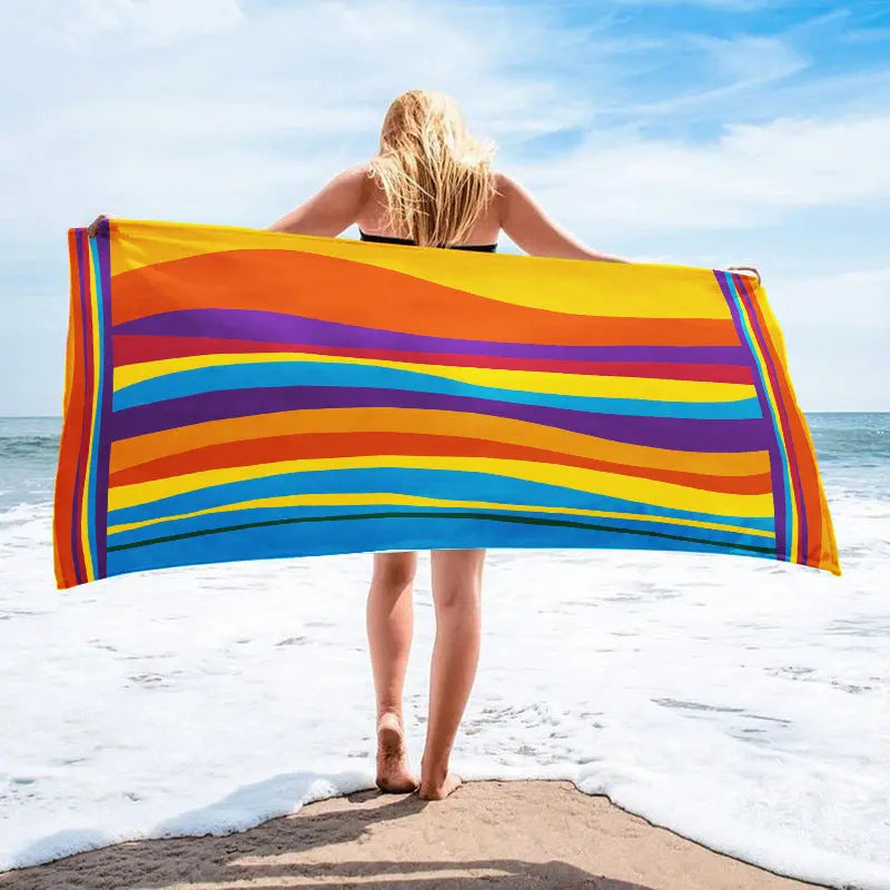 Serviette de Plage Imprimée VACANZA 43S-70x140 mesh bag packaging