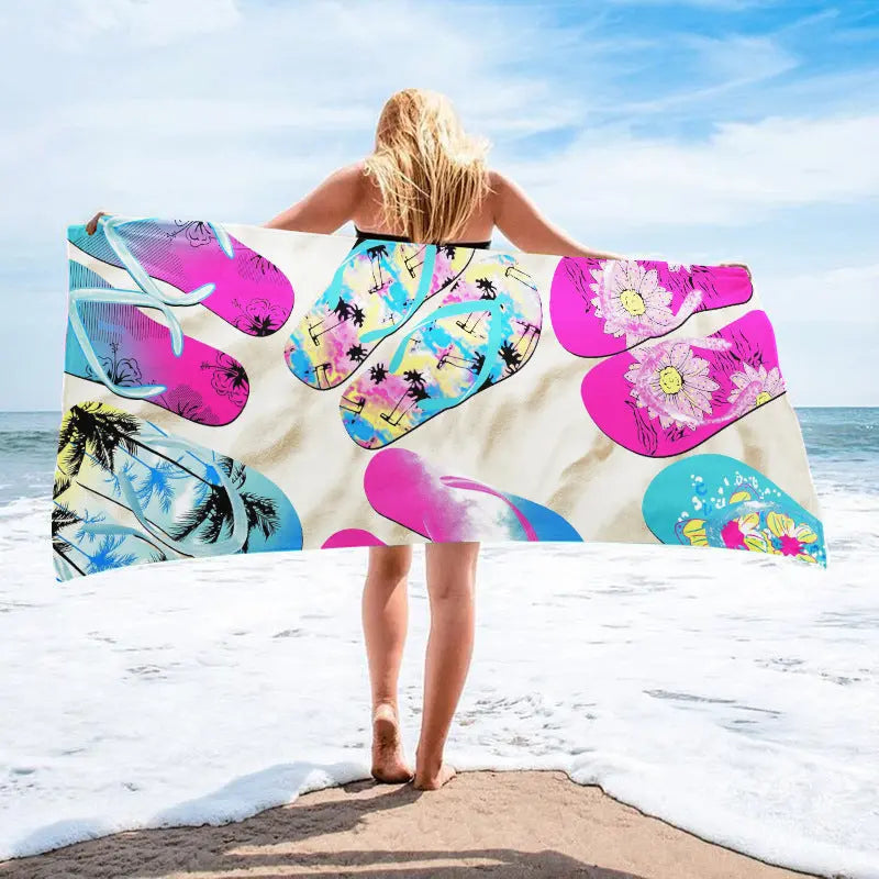 Serviette de Plage Imprimée VACANZA 60S-70x140 mesh bag packaging
