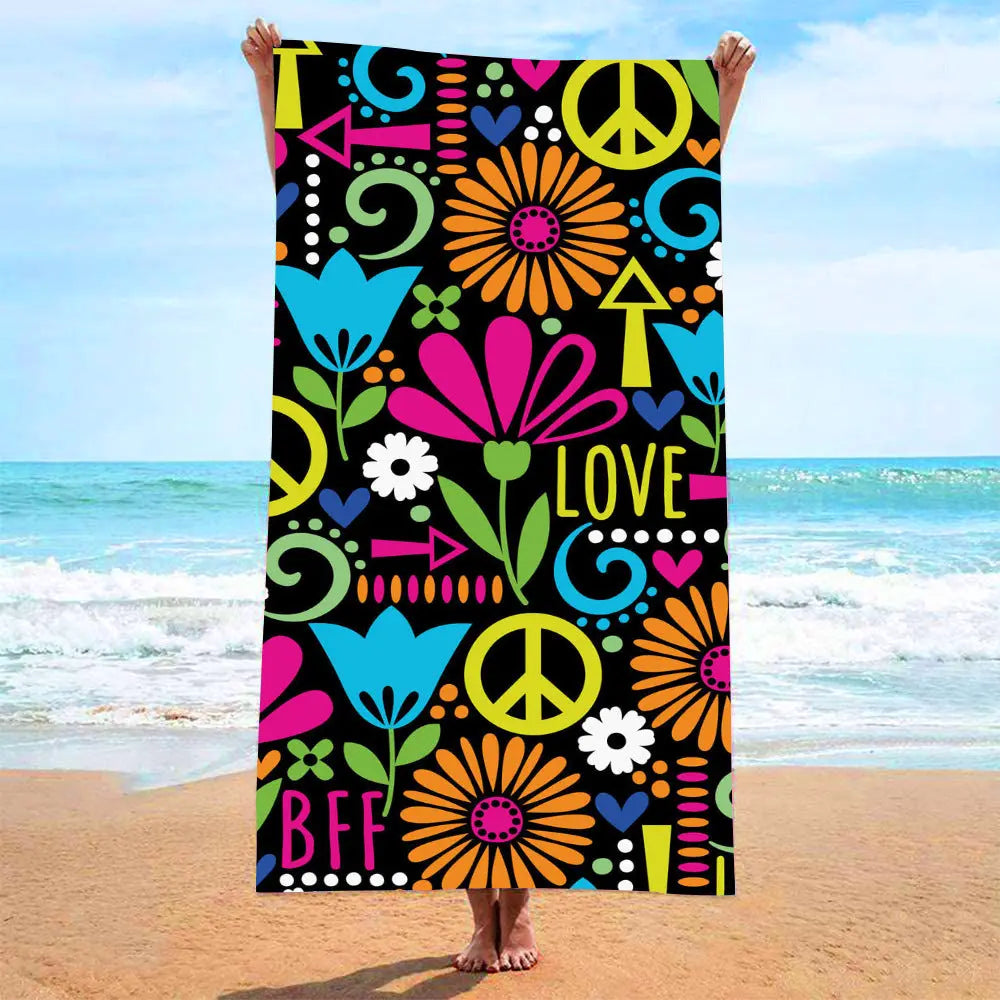 Serviette de Plage Imprimée VACANZA 64S-70x140 OPP bag