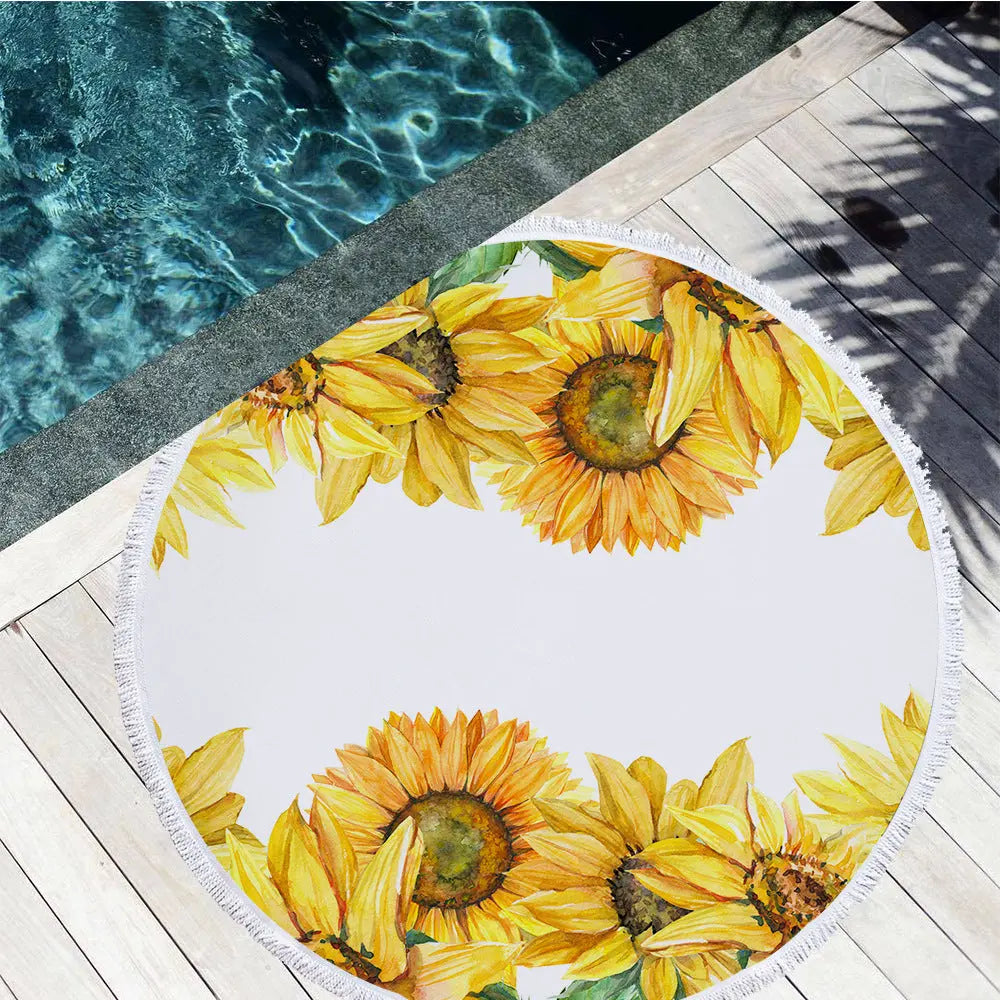 Serviette de Plage Microfibre BATHY Yellow-A-150X150