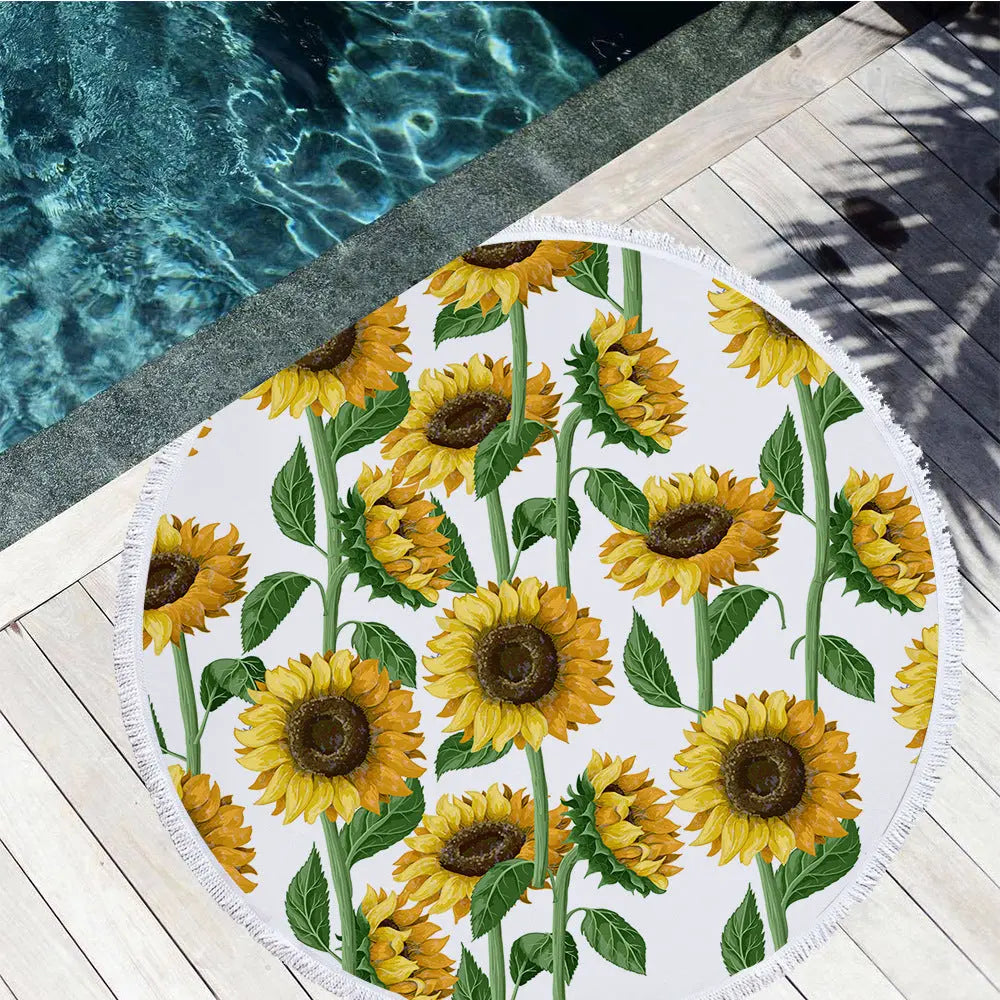 Serviette de Plage Microfibre BATHY Yellow-D-150X150