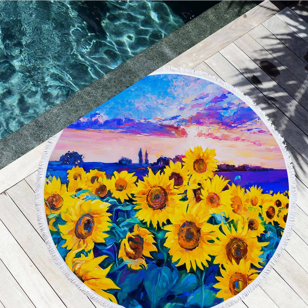 Serviette de Plage Microfibre BATHY Yellow-B-150X150