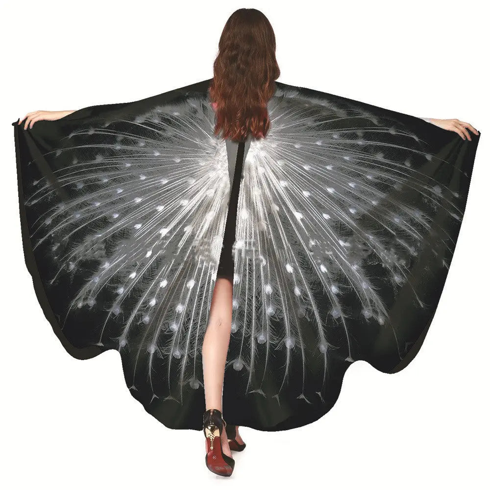 Serviette de Plage Papillon AELIA Black-168x135cm