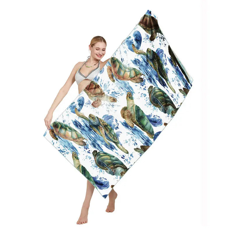 Serviette de Plage Séchage Rapide TULINO Tortoise-90X180cm