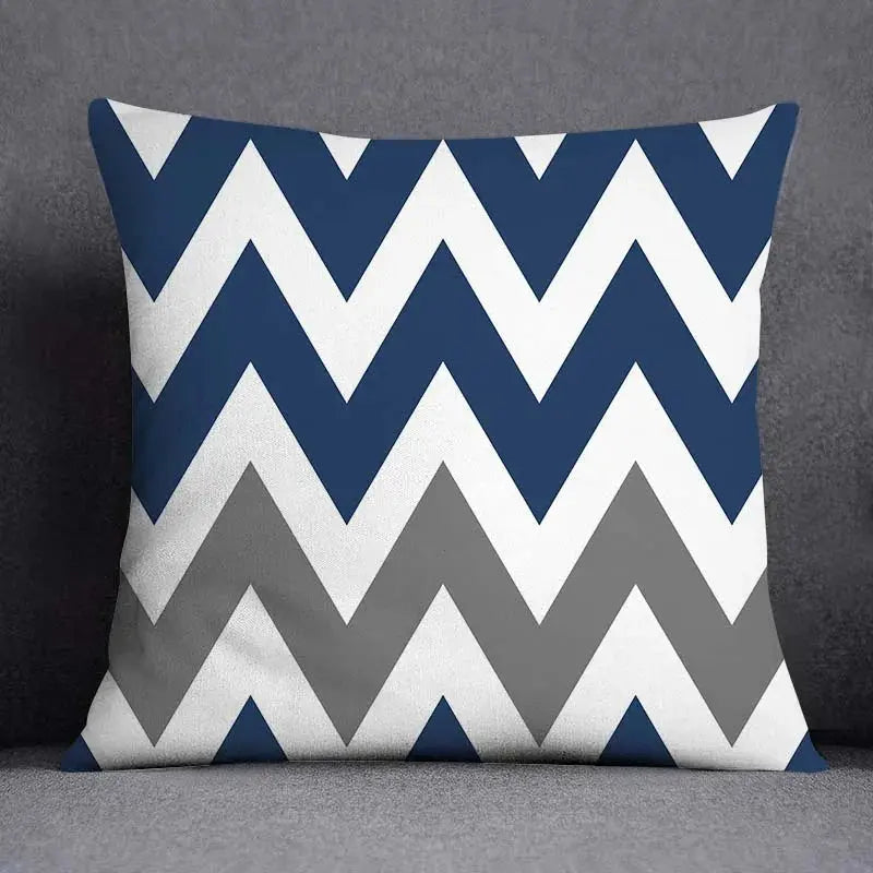 Taie d'Oreiller Géométrique Polyester BLUENO Housse de France