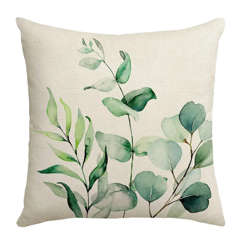 Taie d'Oreiller Polyester Imprimée Eucalypto Housse de France